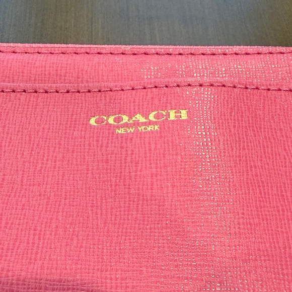 Coach Saffiano Leather Wristlet Clutch - Picture 2 of 7